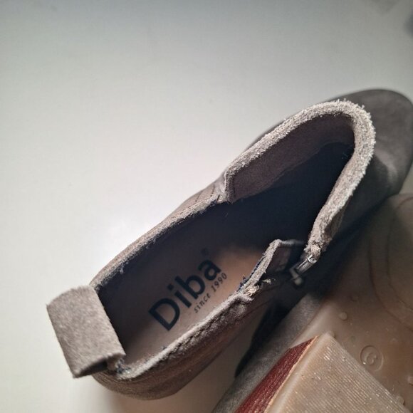 Diba Ankle Booties Low Heel Brown Zip Womens US 6 Faux Suede - Picture 7 of 9